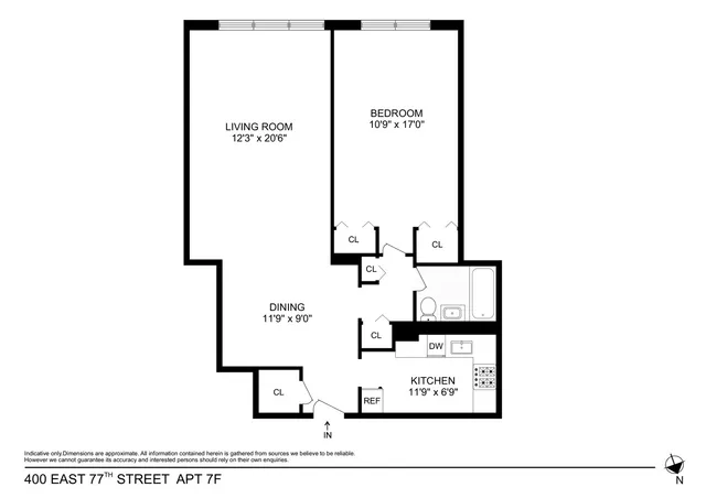 $650,000 | 400 East 77th Street, Unit 7F | Lenox Hill