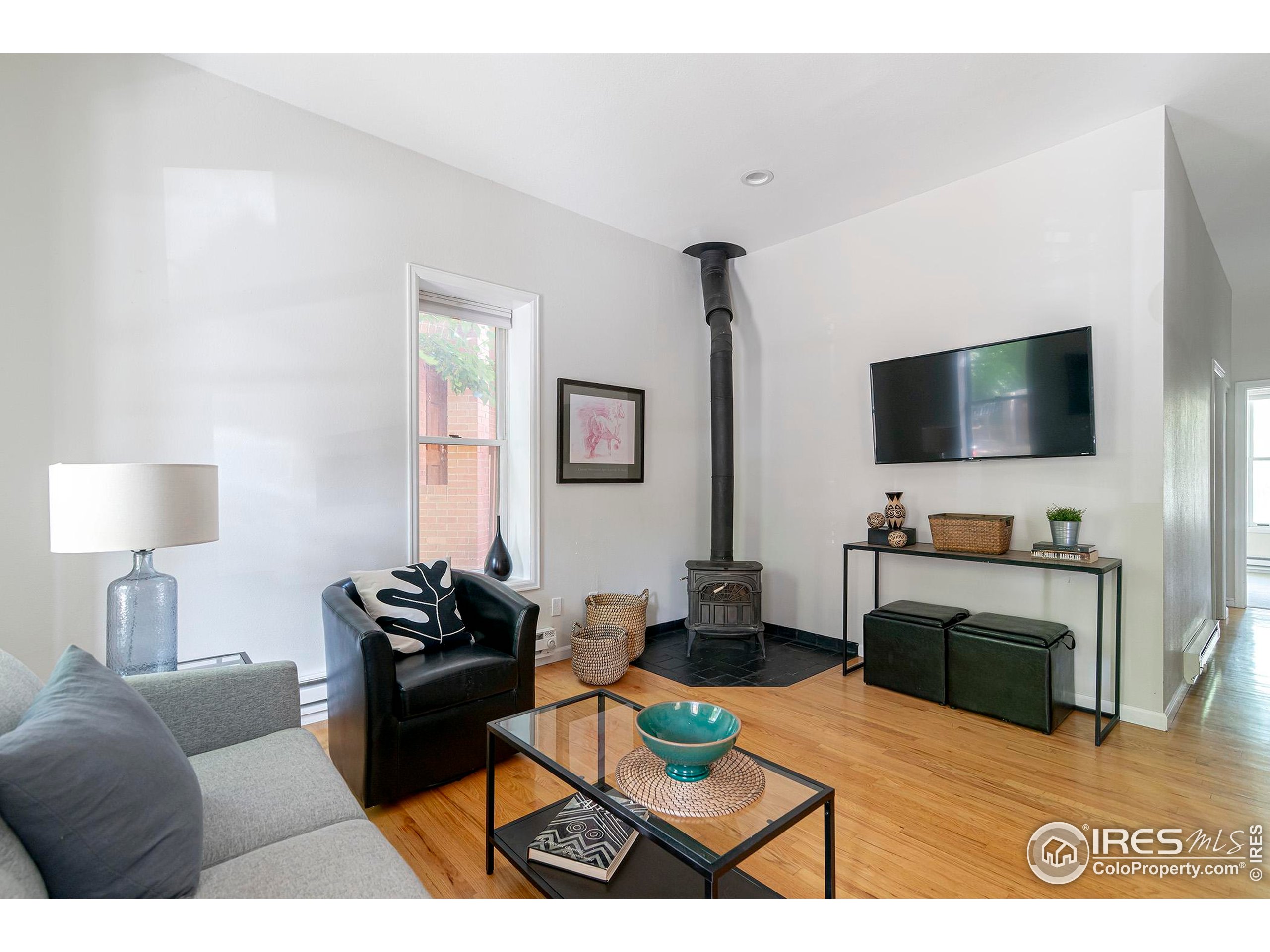 1237 Elder Avenue, Unit 1 Boulder, CO 80304 - Photo 7 of 15 a living room with furniture and a flat screen tv