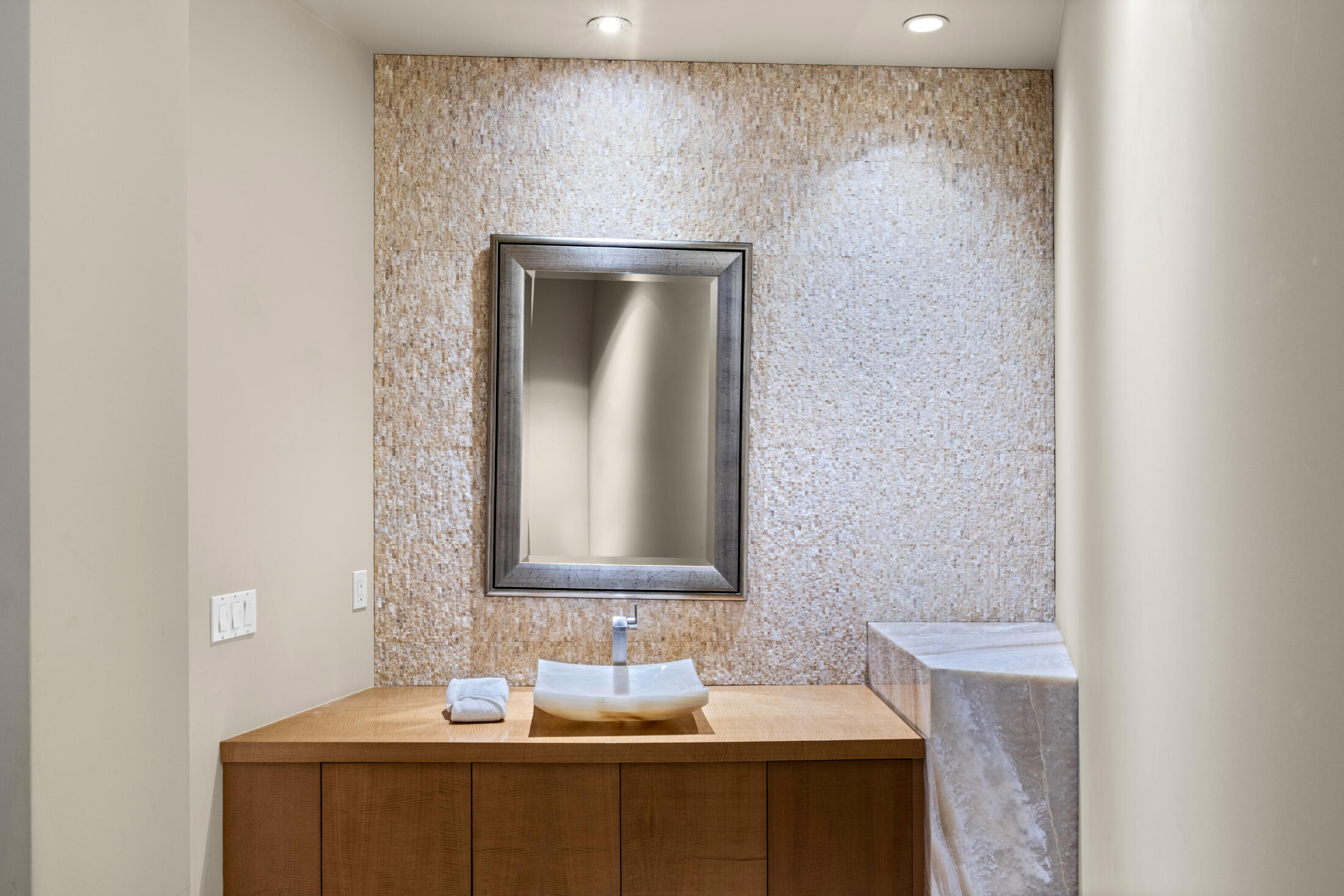 30 Hillcrest Drive Rancho Mirage, CA 92270 - Photo 48 of 79 a bathroom with a sink and a mirror