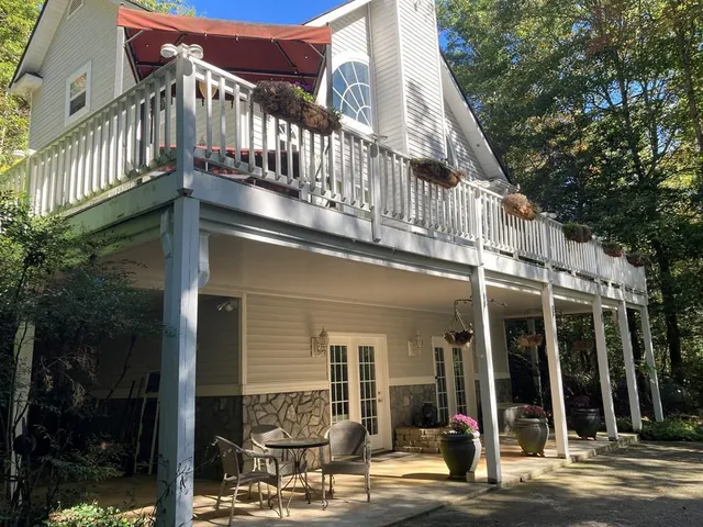 a view of a building with street view