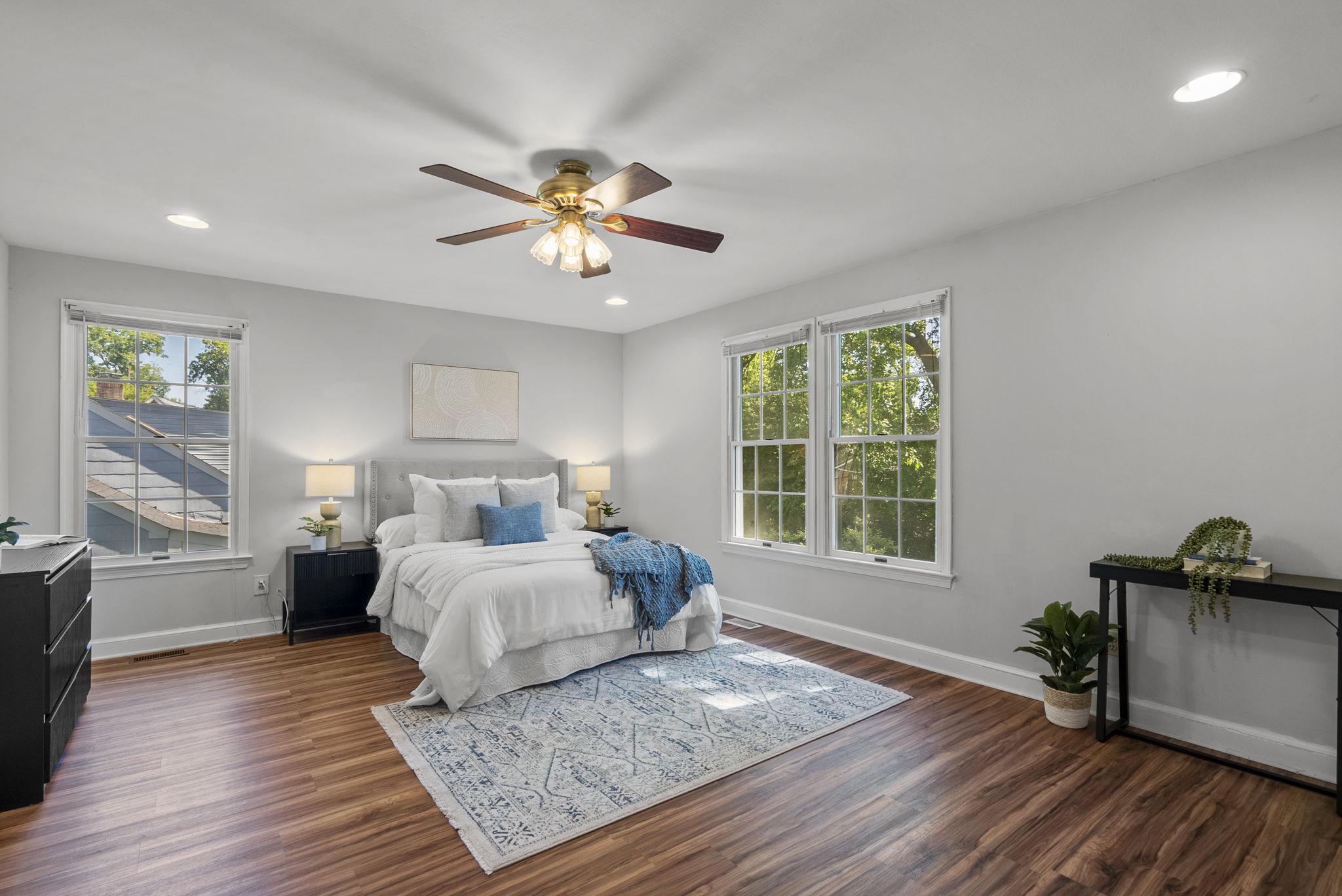 9911 Renfrew Road Silver Spring, MD 20901 - Photo 23 of 49 Primary Suite with vinly flooring and ceiling fan