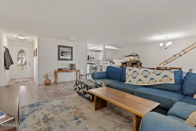a living room with furniture and a couch