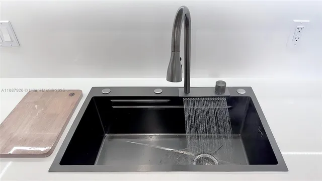 a close view of sink