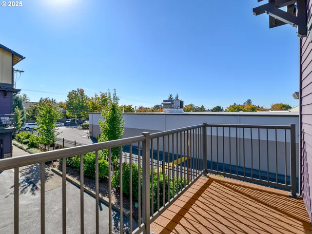 a view of city from a balcony