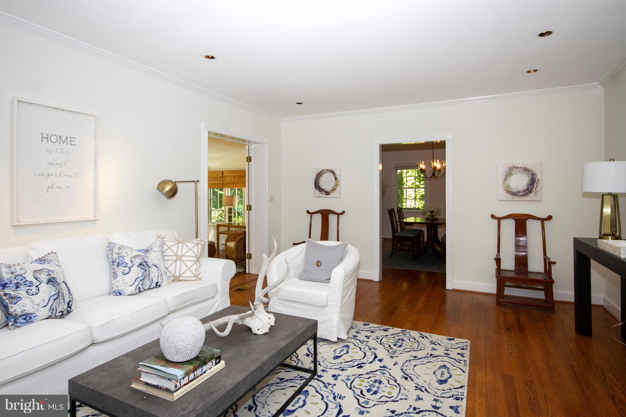 107 Taplow Road Baltimore, MD 21212 - Photo 4 of 30 Living Room with hardwood floors.