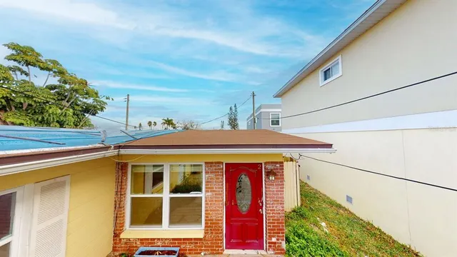 a view of a house with a window