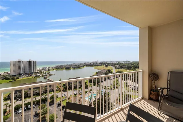 a view of city from balcony