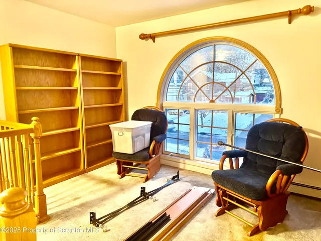 a living room with a couch and a table