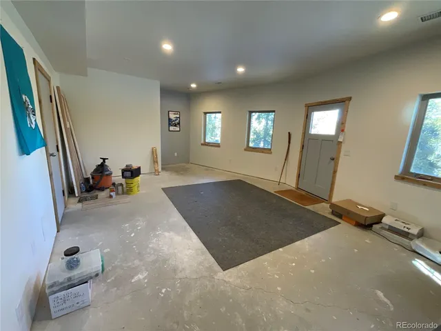 a room with gym equipment