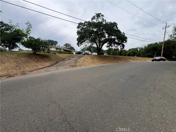 a view of street and electric pole