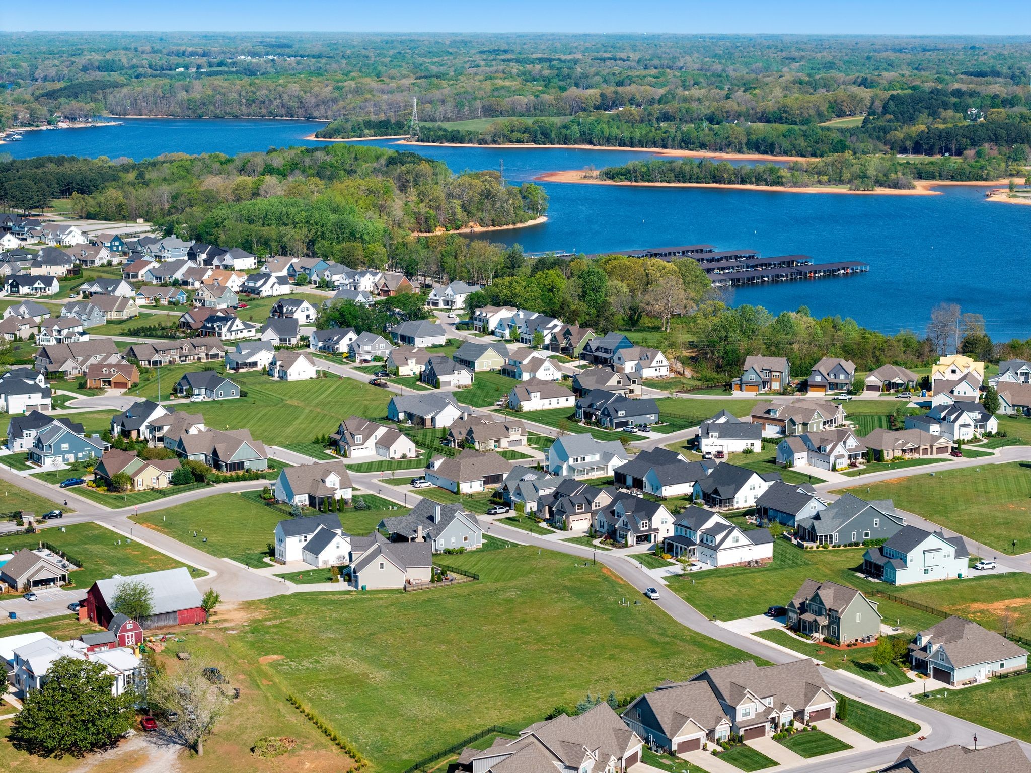 49 Why Worry Lane Winchester, TN 37398 - Photo 58 of 67 an aerial view of a houses with a lake