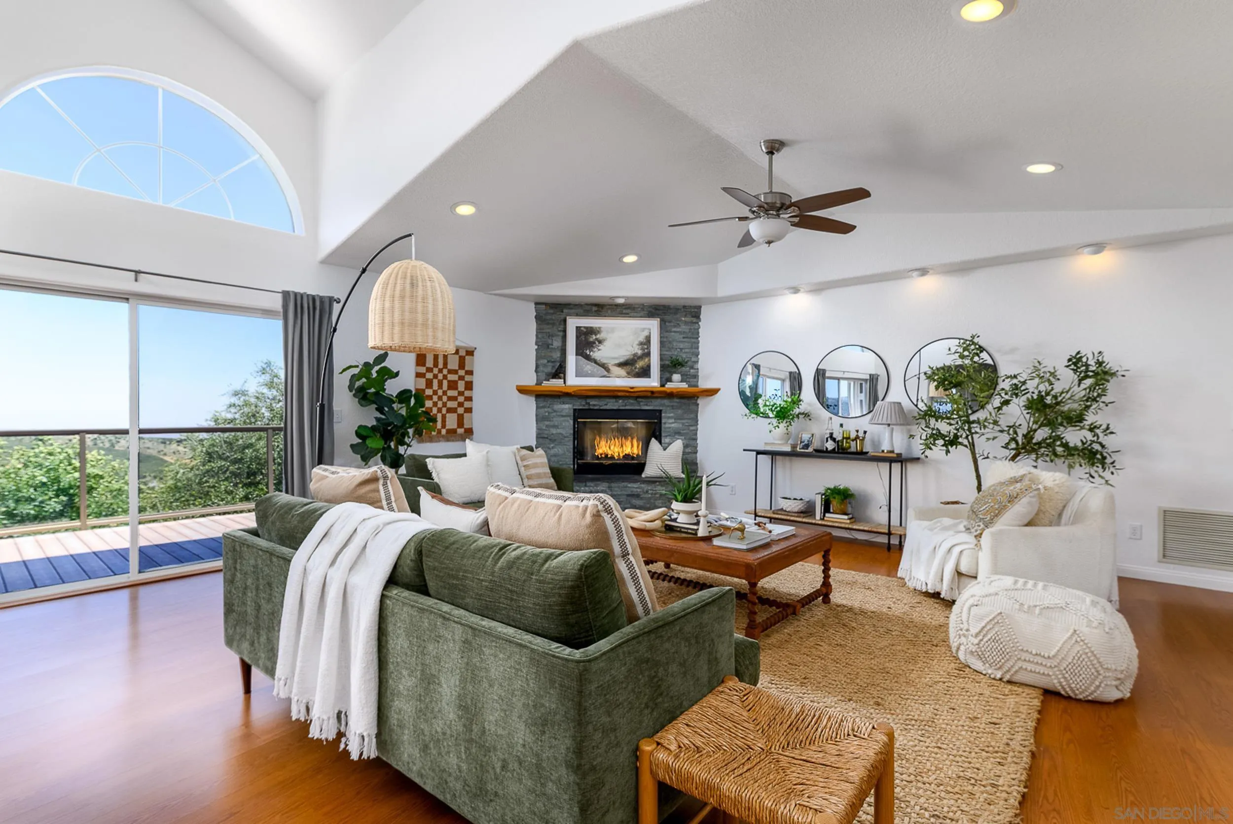 1577 Oak Land Road Julian, CA 92036 - Photo 12 of 73 Living Room with Views of Volcan Mountain, Granite Mountain, Anza Borrego Desert and Salton Sea