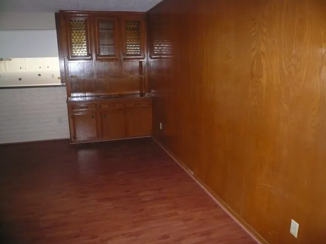 a living room with a fireplace