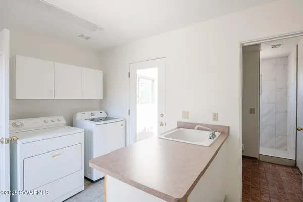 a room with storage and utility