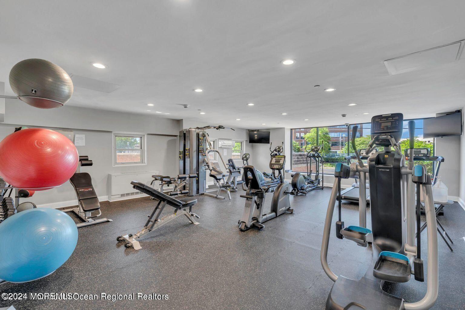 28 Riverside Avenue, Unit 8N Red Bank, NJ 07701 - Photo 25 of 30 a view of a room with gym equipment