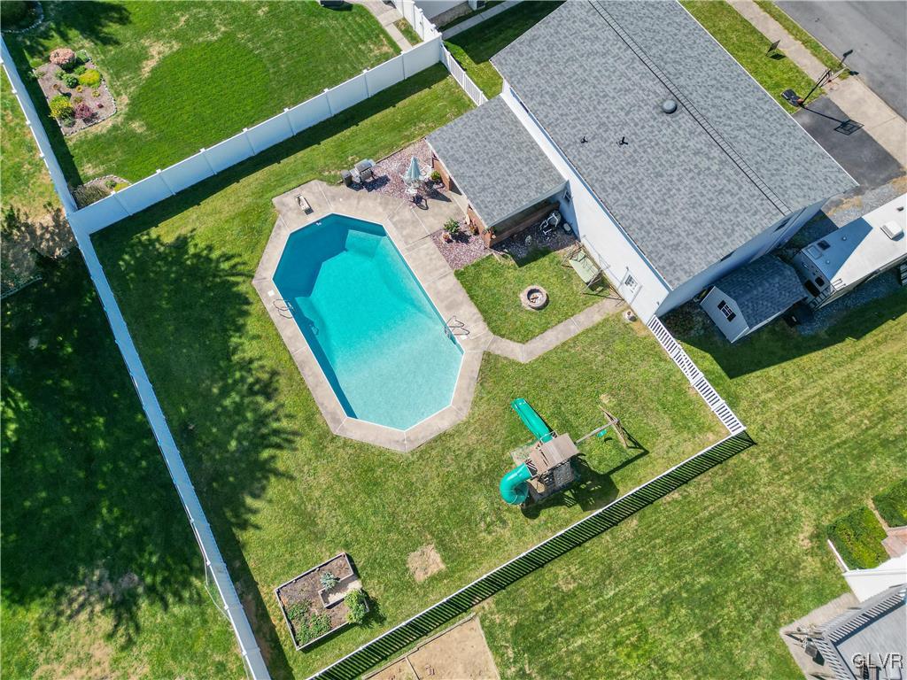 3248 Garrett Road Bethlehem, PA 18017 - Photo 2 of 40 aerial view of a backyard with plants and outdoor seating