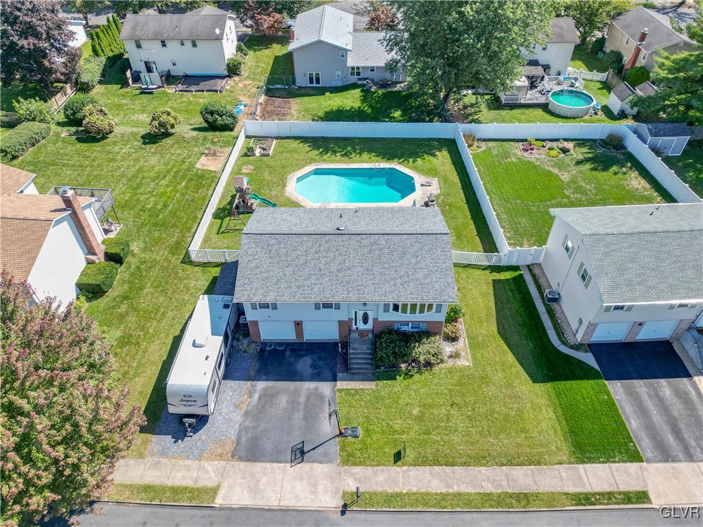 3248 Garrett Road Bethlehem, PA 18017 - Photo 39 of 40 an aerial view of a house with swimming pool garden and patio