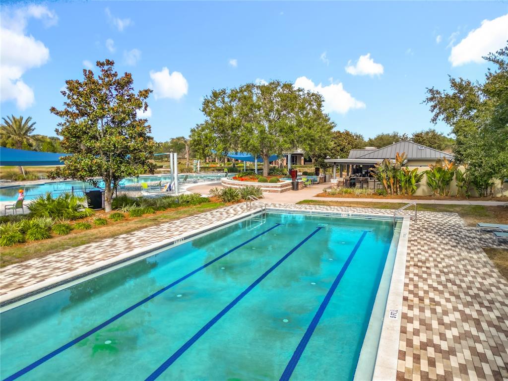 5647 Northwest 37th Lane Road Ocala, FL 34482 - Photo 39 of 50 a view of a swimming pool with a lawn chairs and a yard