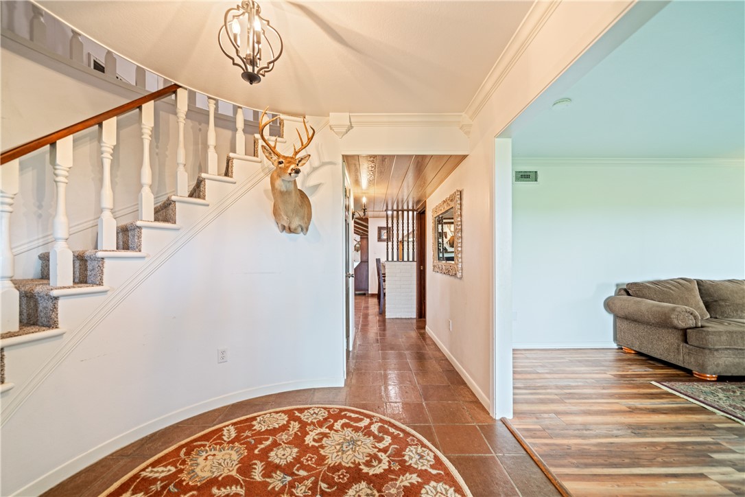 501 South County Road 1140 Riviera, TX 78379 - Photo 3 of 40 Welcoming entry hall featuring a curved staircase,