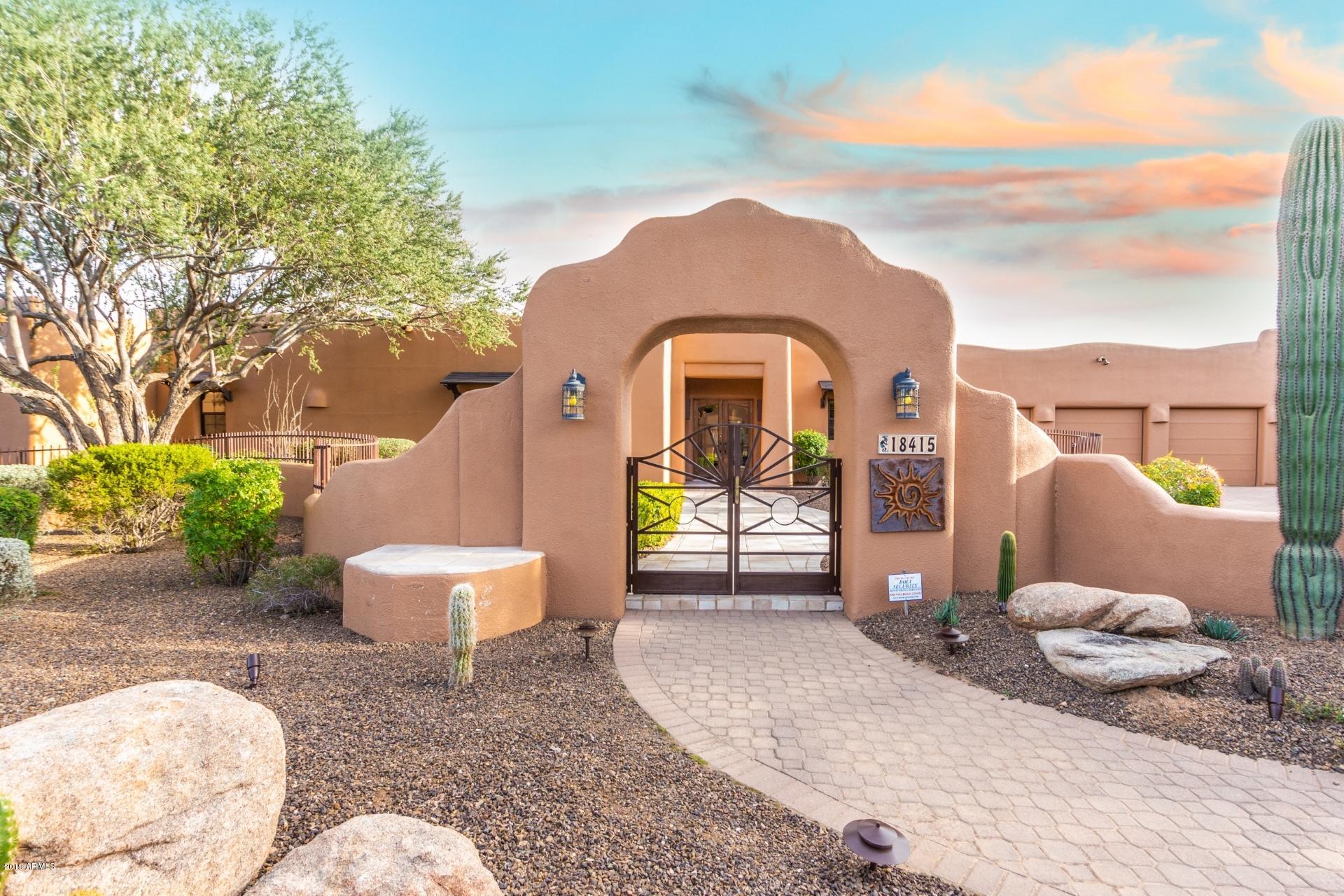18415 East Flicker Drive Rio Verde, AZ 85263 - Photo 5 of 73 Gated front courtyard