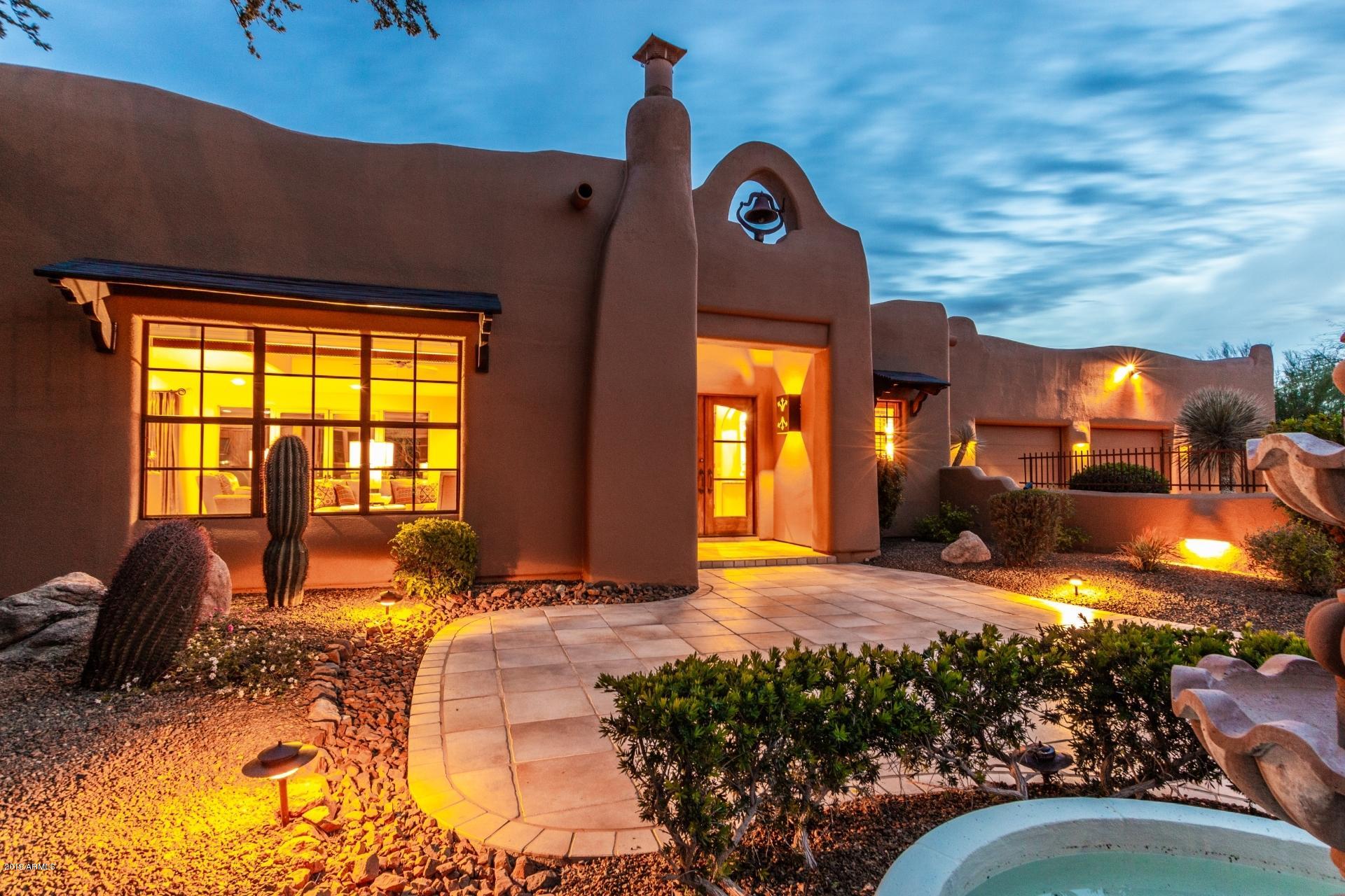18415 East Flicker Drive Rio Verde, AZ 85263 - Photo 7 of 73 Front Courtyard with water feature