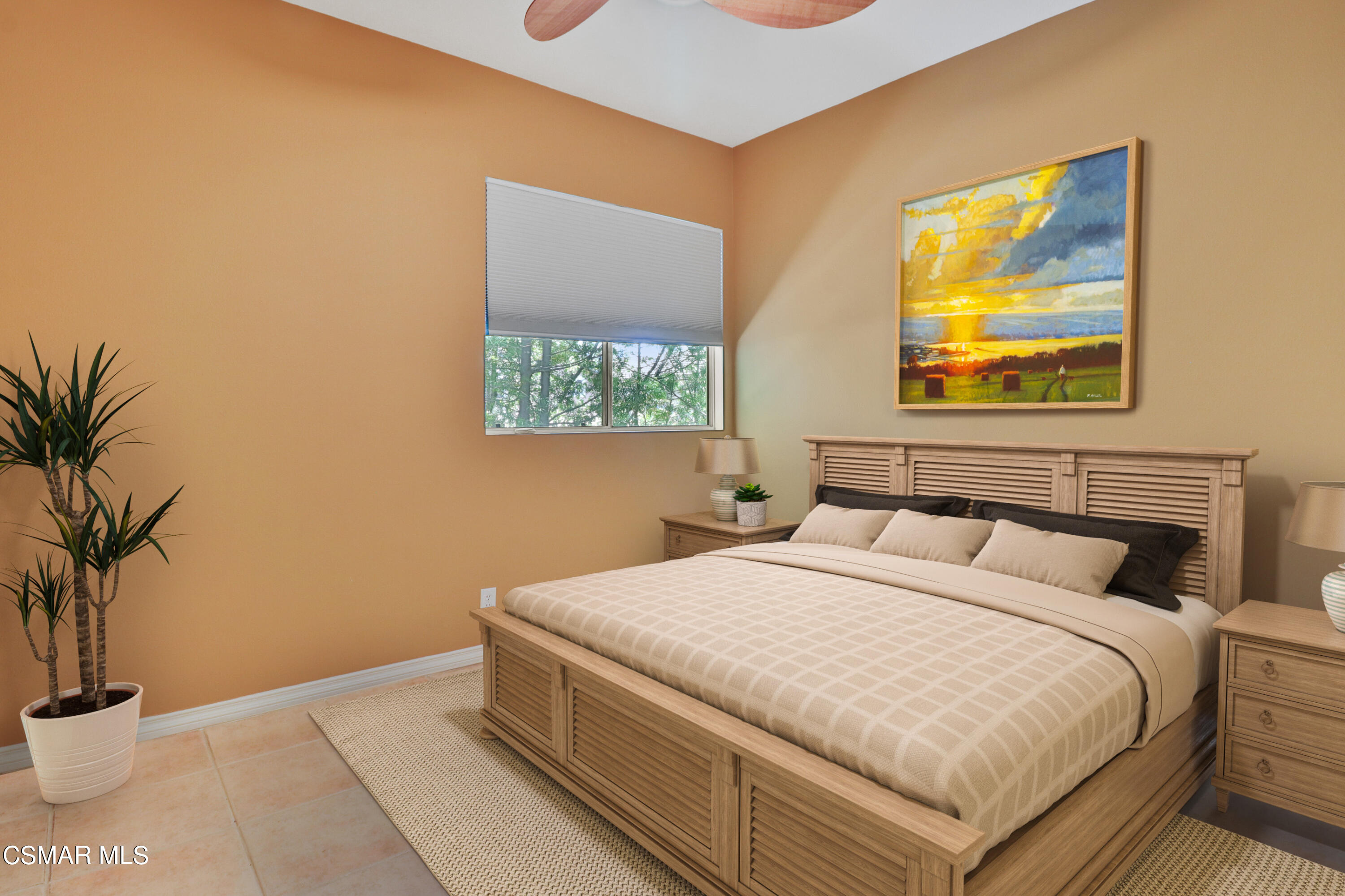 292 Maywind Lane Simi Valley, CA 93065 - Photo 11 of 41 a bedroom with a bed and a potted plant