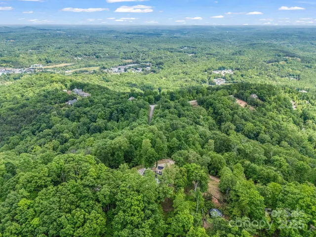 a view of a green field with lots of bushes