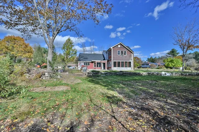 a house view with a garden space