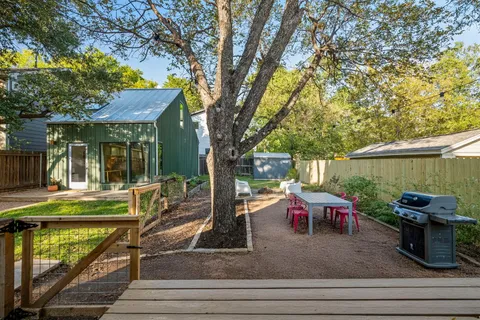an outdoor view of the patio