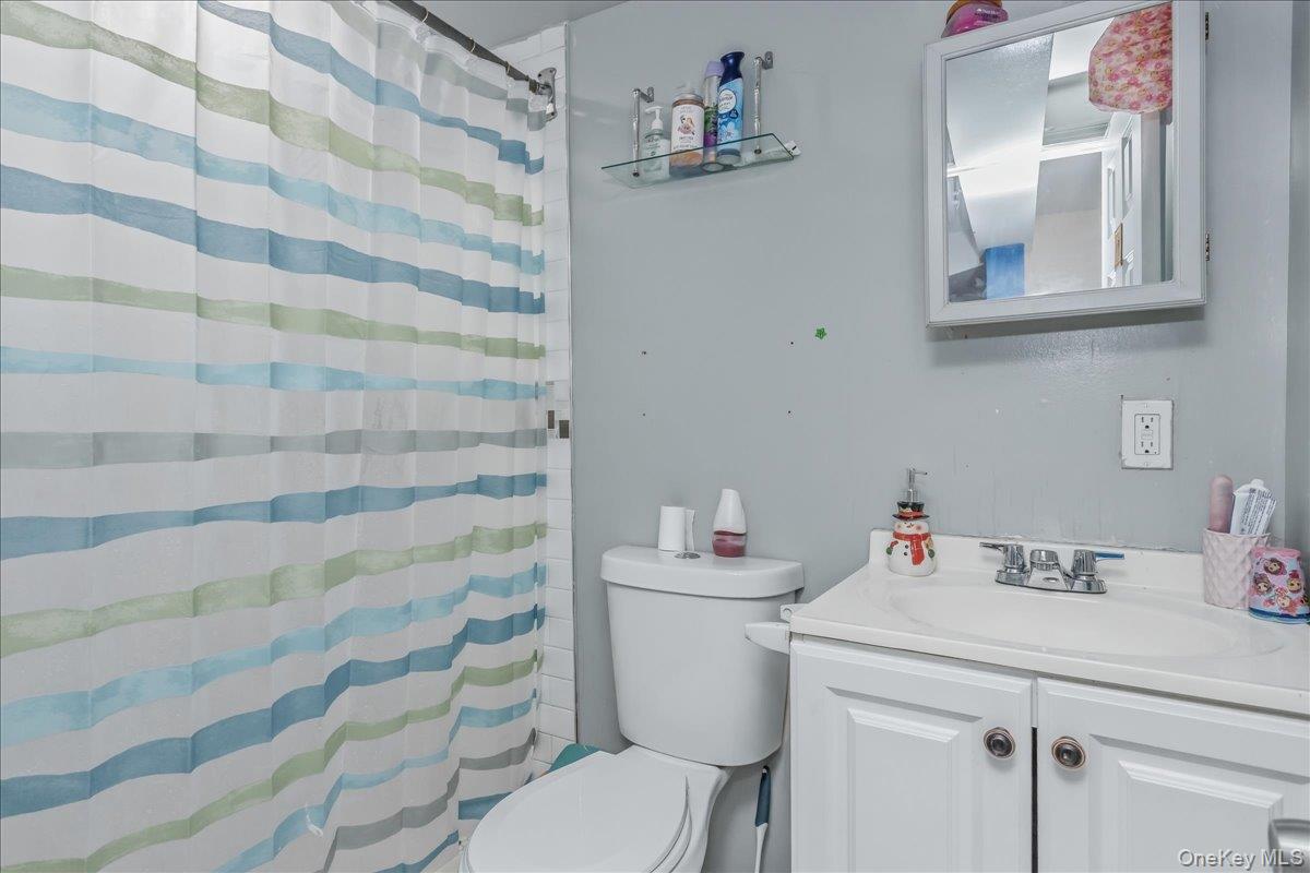 237 Rhodes Avenue Hempstead, NY 11550 - Photo 23 of 24 a bathroom with a sink toilet and a mirror