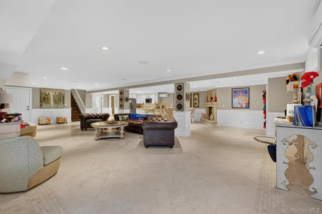 a living room with furniture and a couch