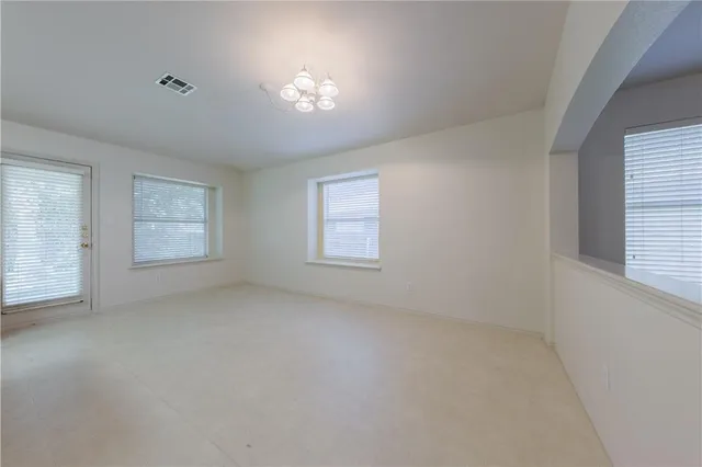 an empty room with a window