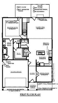 127 Boots Branch Road Summerville, SC 29485 - Photo 34 of 35 CASSIDY FIRST FLOOR STD LAYOUT