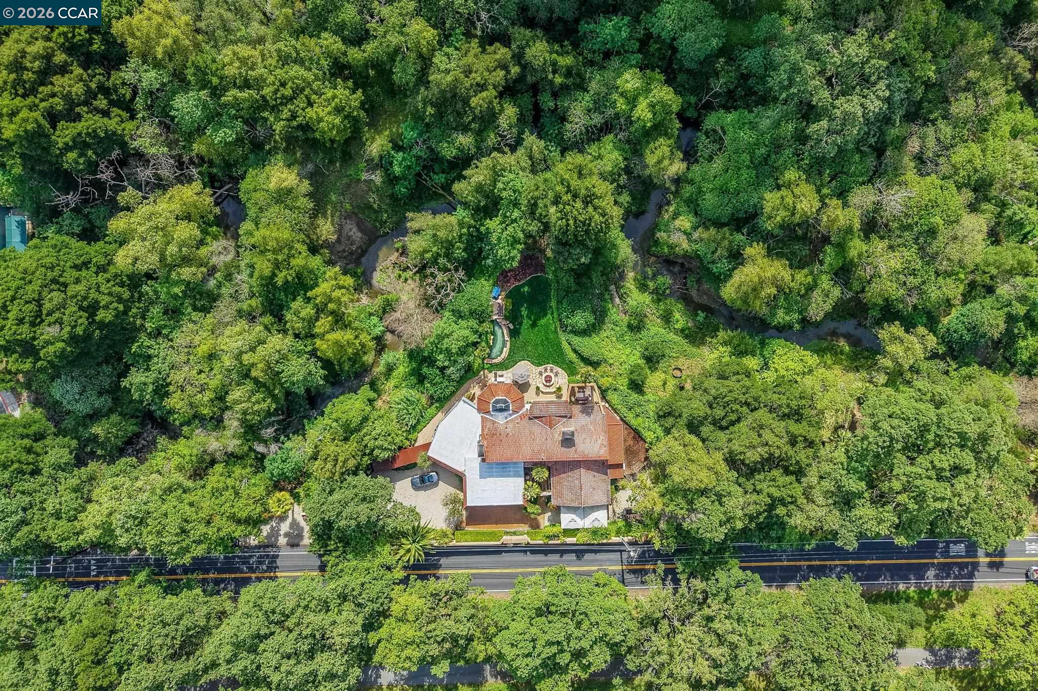 490 St Marys Road Lafayette, CA 94549 - Photo 48 of 61 an aerial view of a house with a yard