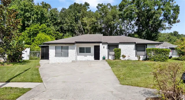front view of a house and a yard