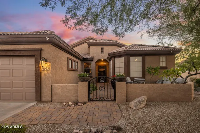 a building outdoor space with patio furniture