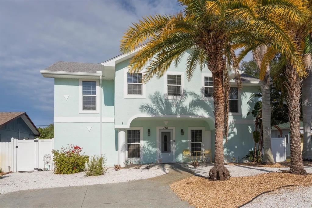 a front view of a house