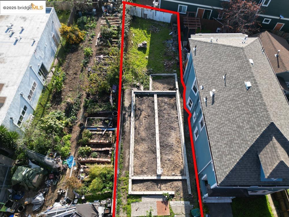 a bird view of a house