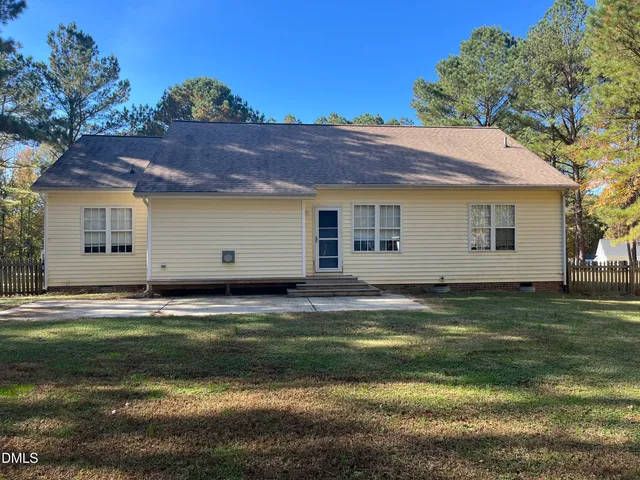 a backyard of a house