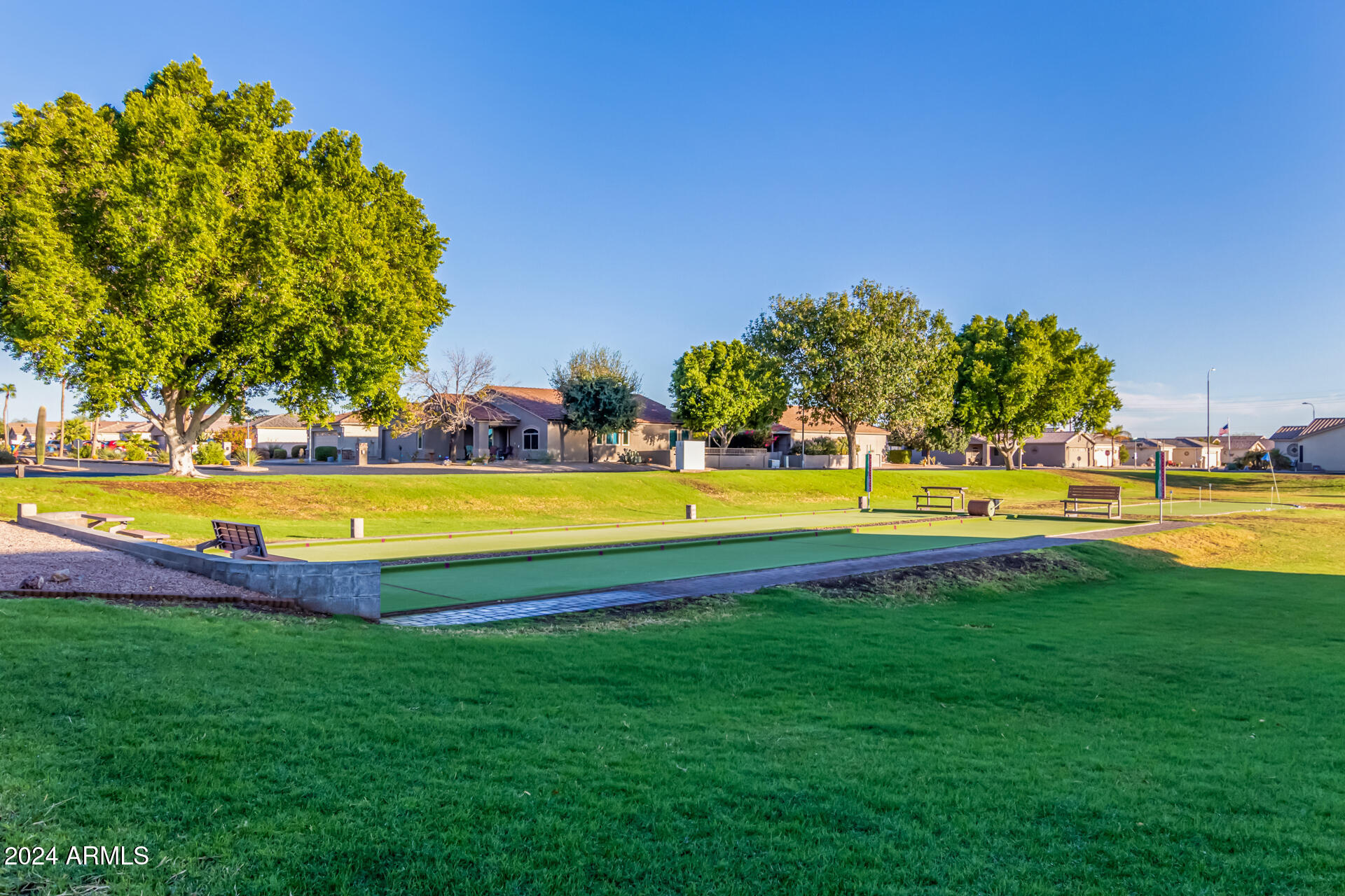 2101 South Meridian Road, Unit 172 Apache Junction, AZ 85120 - Photo 41 of 43 a view of swimming pool with an outdoor space and seating area