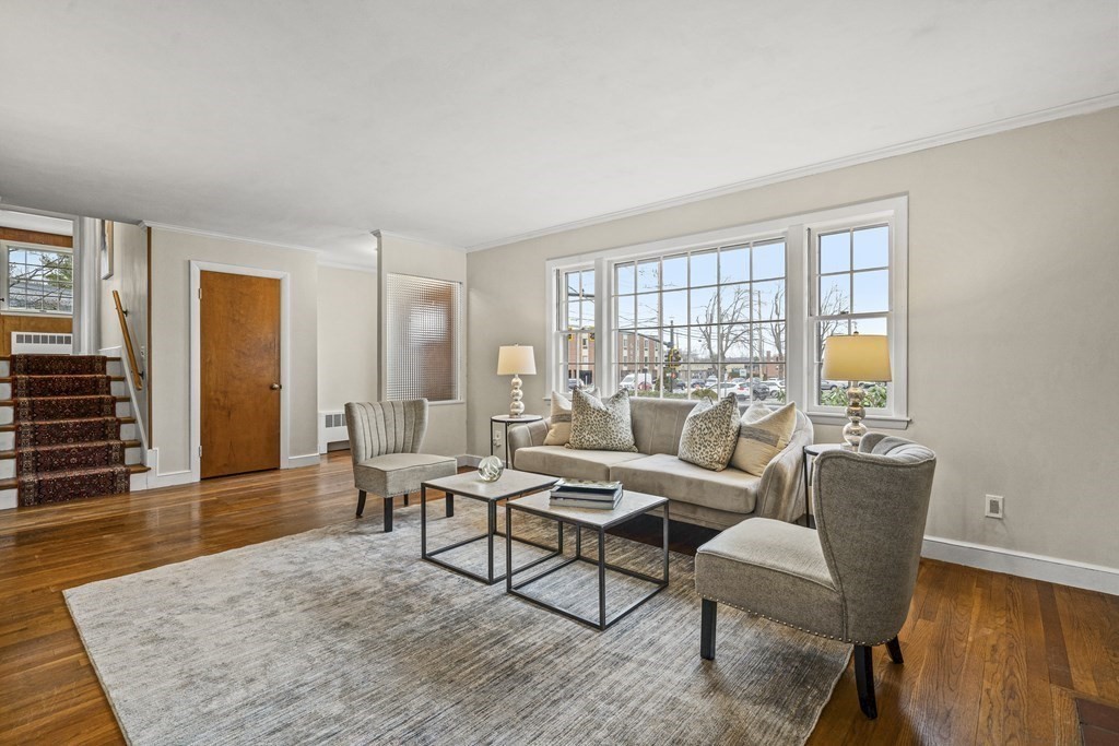 277 Webster Street Needham, MA 02494 - Photo 3 of 17 a living room with furniture and wooden floor