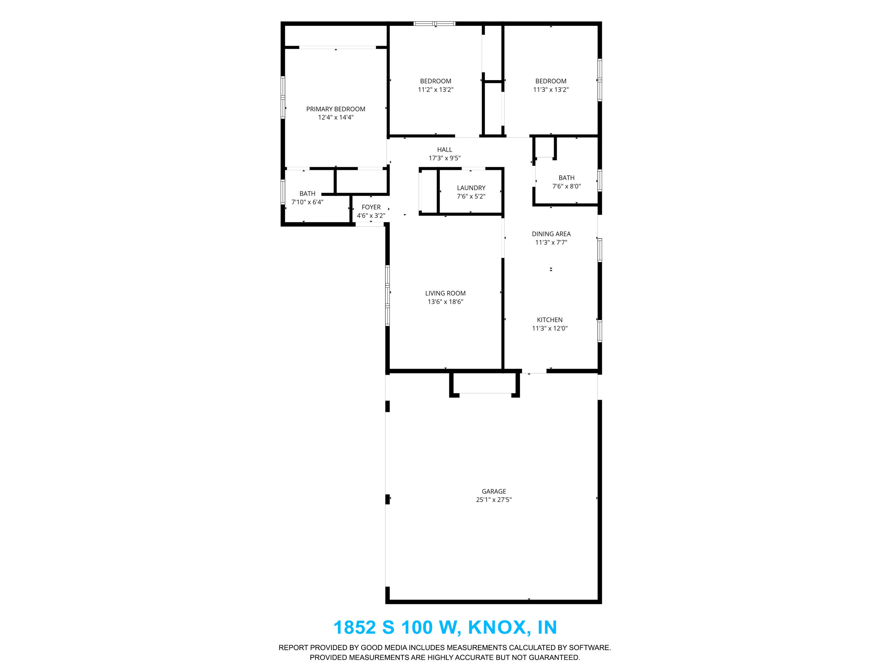 1852 South 100 West Knox, IN 46534 - Photo 13 of 13 a picture of a floor plan