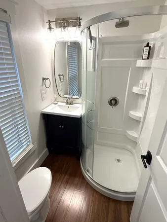 a kitchen with a stove and washing machine