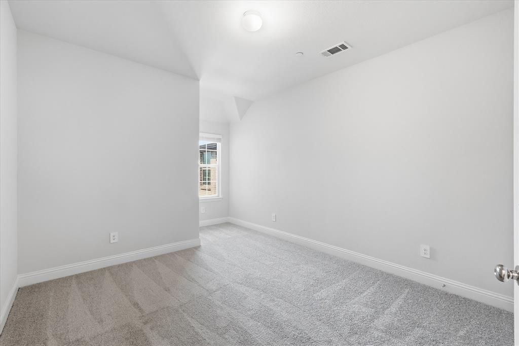 519 Sequoia Street Allen, TX 75002 - Photo 30 of 38 Carpeted room featuring light gray walls, white baseboards, and a single window with white trim