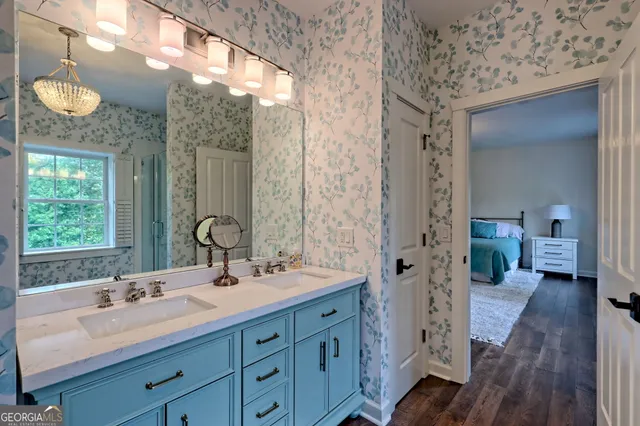 a view of living room with furniture and a fireplace
