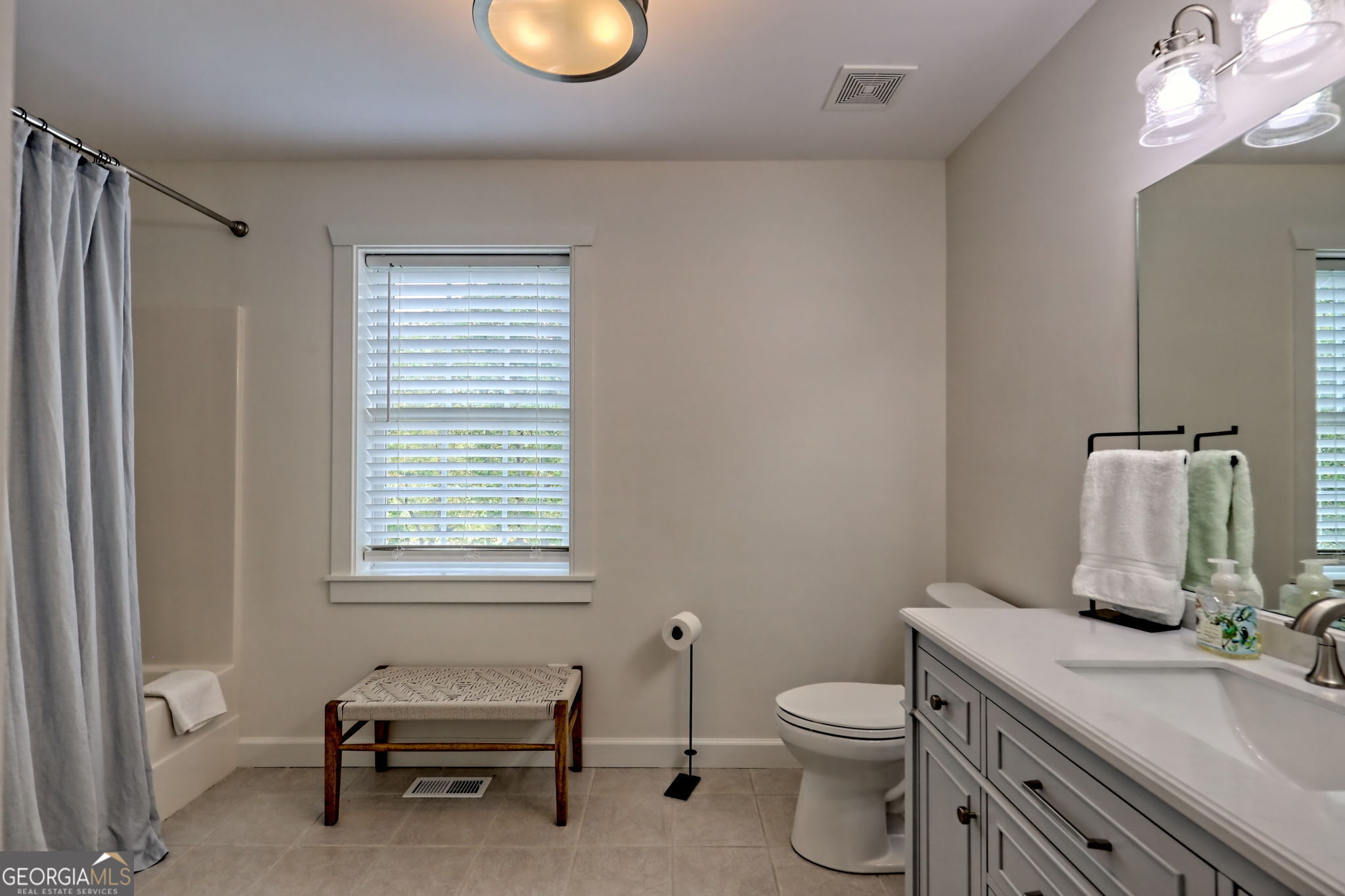 571 Ledford Road Dillard, GA 30537 - Photo 60 of 78 a bathroom with a toilet a sink and a mirror