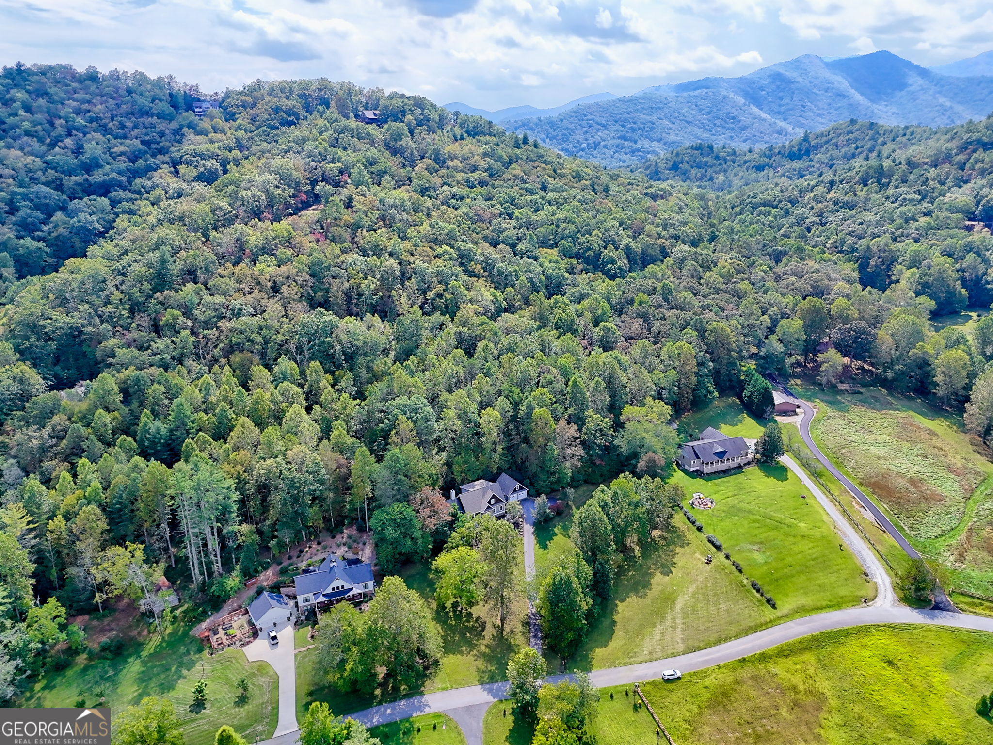 571 Ledford Road Dillard, GA 30537 - Photo 70 of 78 an aerial view of a house with a yard