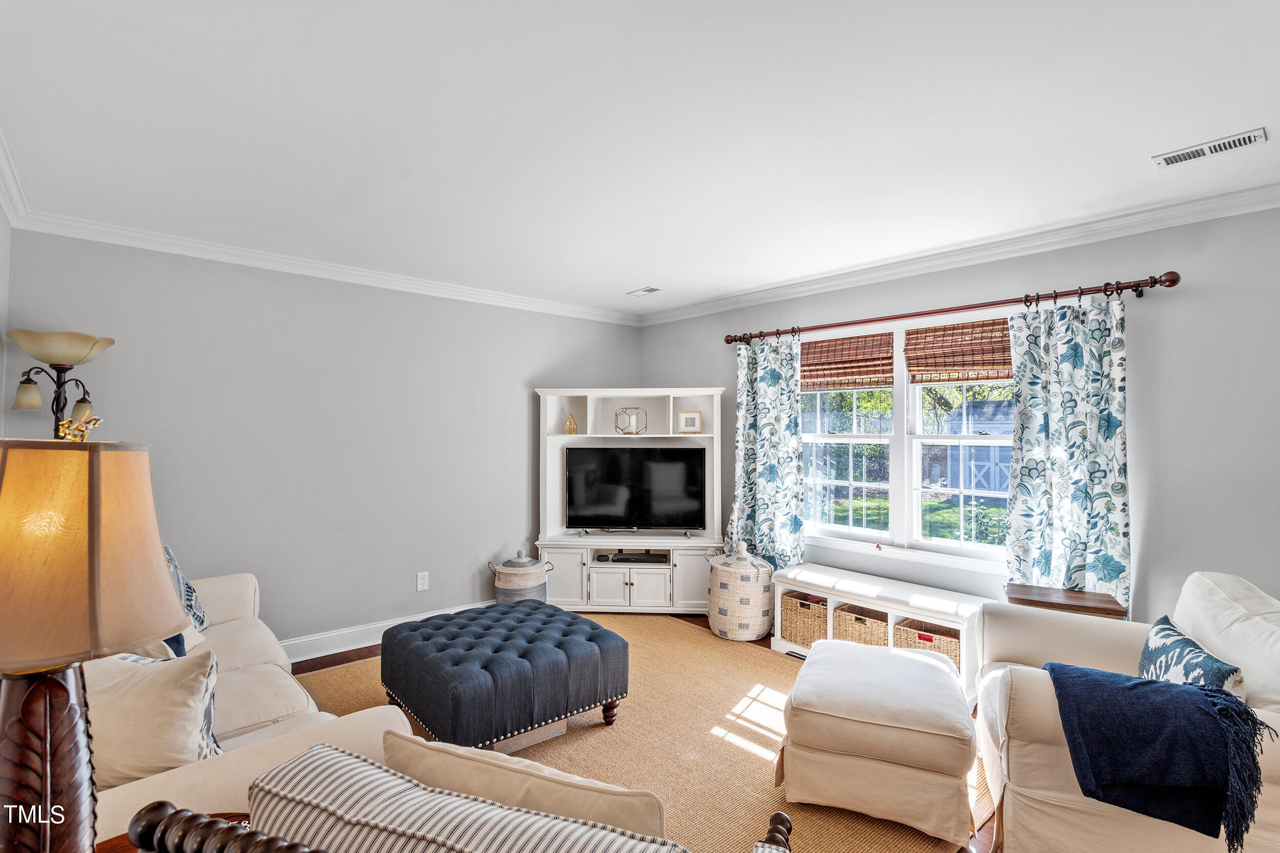 3316 Blue Ridge Road Raleigh, NC 27607 - Photo 5 of 35 a living room with furniture and a flat screen tv