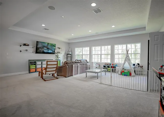 a building outdoor space with patio couch and a potted plant