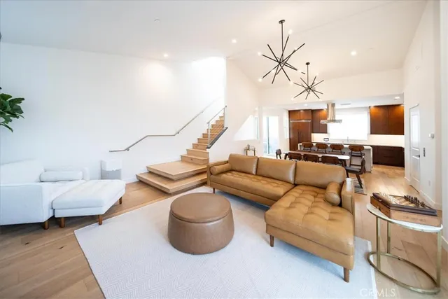 a living room with furniture and a couch